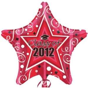   2012 Red Star Graduation 18 Foil Balloon Party Supplies Toys & Games