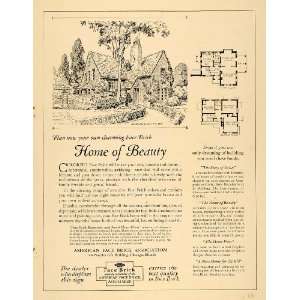   Face Brick Homes House Floor Plans   Original Print Ad: Home & Kitchen