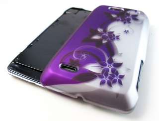 PURPLE SIL VINES HARD SHELL SNAP ON CASE COVER MOTOROLA DROID 4 PHONE 