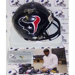  Autographed Arian Foster Mini Helmet   Autographed NFL 