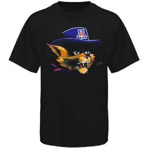   Arizona Wildcats Blackout T Shirt   Black (Small): Sports & Outdoors