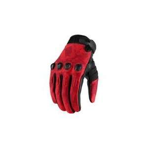 ICON SUB ETCHED GLOVES RED MD
