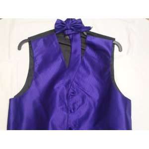   Set with Bow Tie,tie and Hankerchief for Suit or Tuxedo purple medium