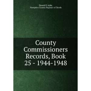 County Commissioners Records, Book 25   1944 1948 Hampden County 