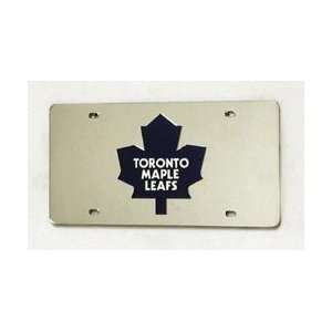   : TORONTO MAPLE LEAFS (SILVER) LASER CUT AUTO TAG: Sports & Outdoors