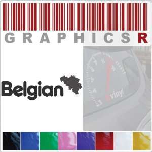   Decal Graphic   Belgian Belgium Country Silouette Pride MapA286   Pink