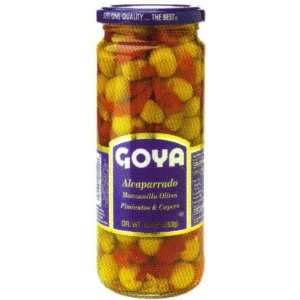 Goya Alcaparrado Manzanilla Olives 8 oz:  Grocery & Gourmet 