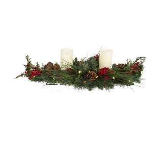 Bethlehem Lights Battery Operated 36 Double Candle Centerpiece RED 