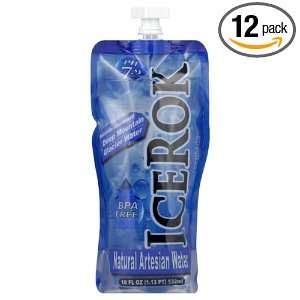 Icerok Natural Artesian Water, 18 ounces (Pack of12):  