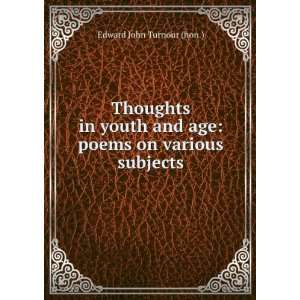  Thoughts in youth and age poems on various subjects 