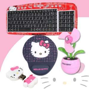 Hello Kitty USB Desktop Fan (Pink) #81109 FUS + Hello Kitty 2 GB USB 