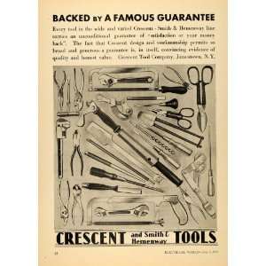  1930 Ad Crescent Tool Smith & Hemenway Hardware   Original 