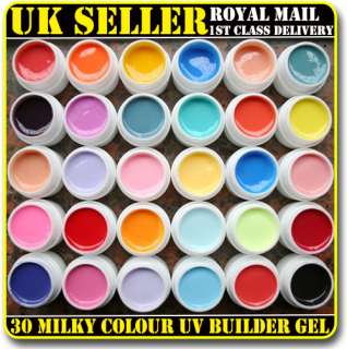 30 PCS Milky Color Cream UV Builder Gel Nail Art 8ML  