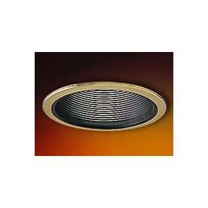    Black Stepped Baffle With Gold Ring   Ntm 40G