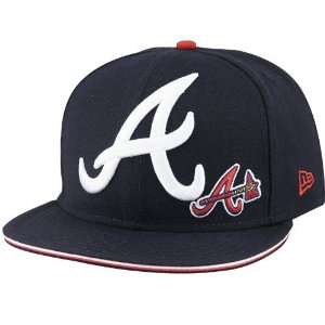 New Era Atlanta Braves Navy Blue Big One Little One Fitted Hat  