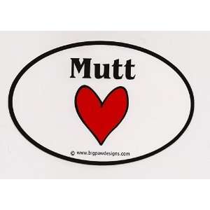  Mutt Love Sticker: Patio, Lawn & Garden
