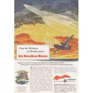   Ad 1952 Martin Aircraft Water Based Weapons Martin Aircraft Books