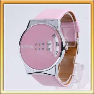 1pcs hite white face pink rainbow dial cute pink adjustable imitation 