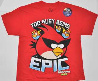 NEW BOYS KIDS ANGRY BIRDS SPACE LIMITED EDITION T SHIRT WITH SECRET 