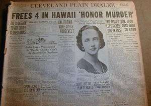 1932 newspapers AL CAPONE sent to PRISON + MASSIE honor killing 
