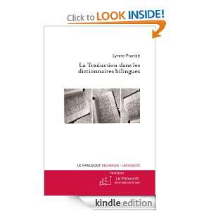 La Traduction dans les dictionnaires bilingues (Recherche Université 