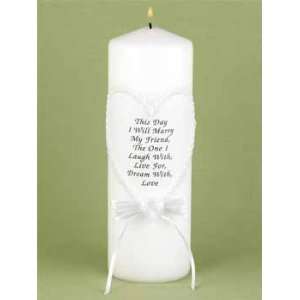  This Day I Marry Lace Unity Candle   374572 Patio, Lawn 