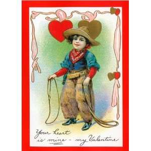  Unique High Quality Cowboy lassoing your Heart Vintage 