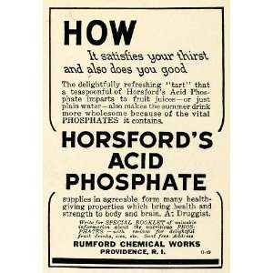  1923 Ad Horsford Acid Phosphate Rumford Chemical Works 