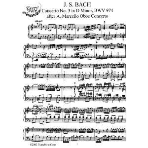 Marcello Oboe Concerto No. 3 in D Minor (Arr. for Piano Solo by J.S 