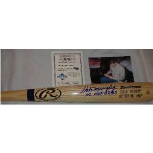 Dale Murphy Autographed Baseball Bat Atlanta Braves:  