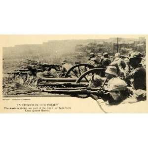  1916 Print Marines Vera Cruz Huerta Guns Cannon War 