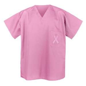  Pink Ribbon Pink Scrub Top XL