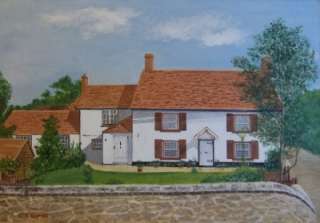 QUALITY VINTAGE COUNTRY HOUSE OIL PAINTING BY G.A EVANS  