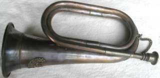 Solid Copper Brass Bugle US United States Union Insig.  