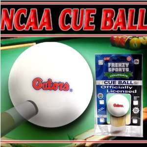 Florida Gators NCAA Logo Billiards Pool Cue Ball w/ Wood Display Stand 