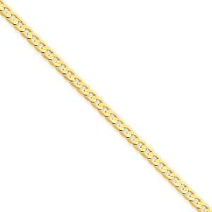  14k 3mm Open Concave Curb Chain: Jewelry