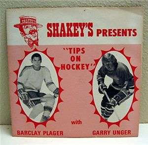 Blues NHL Barclay Plager Garry Unger Hockey Tips Record  