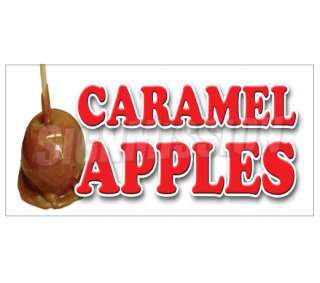 CARAMEL APPLES Concession Decal candy apple signs cart trailer stand 