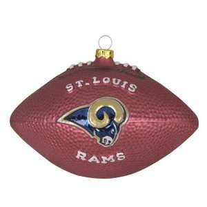  BSS   St. Louis Rams NFL Glass Football Ornament (5) Everything Else