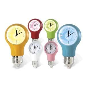  Automatically LED Light Bulb With Wall Clock(Pink 