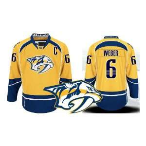  Predators Authentic NHL Jerseys Shea Weber Home Yellow Hockey Jersey 