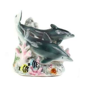   Racing Fish Through Coral Porcelain Figurines   11396