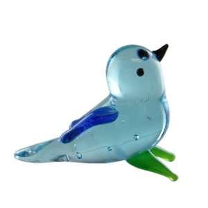   Glass Figurines Glass Zoo Figurine Animals   Blue Bird: Toys & Games