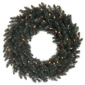  2.5 ft. PVC Christmas Wreath   Black   Ashley Spruce   70 