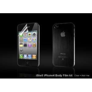  Body Film Kit for Apple iPhone 4 4S with Clear Front Film and Hair 