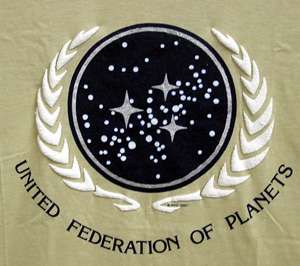 Star Trek UFP Logo Vintage T Shirt SMALL Lincoln Ent  