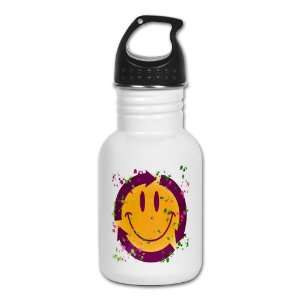    Kids Water Bottle Recycle Symbol Smiley Face 