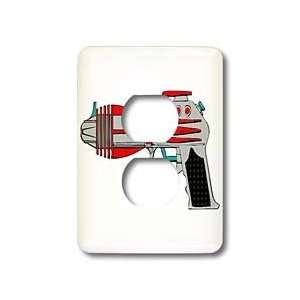 TNMGraphics Sci Fi   Laser Gun   Light Switch Covers   2 plug outlet 