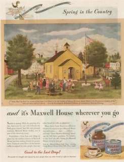 1946 Maxwell House Arbor Day AD Doris Lee art  