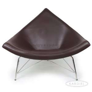 Coconut Chair, Choco Brown Aniline Leather 